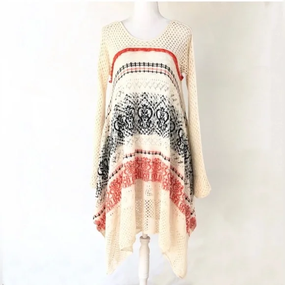 Anthropologie Sleeping on Snow Risen Sun Sweater Crotchet Dress - Picture 3 of 7
